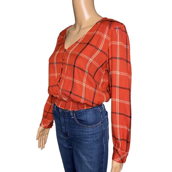 Sanctuary Plaid Button Down Top Size XS - Picture 3 of 5
